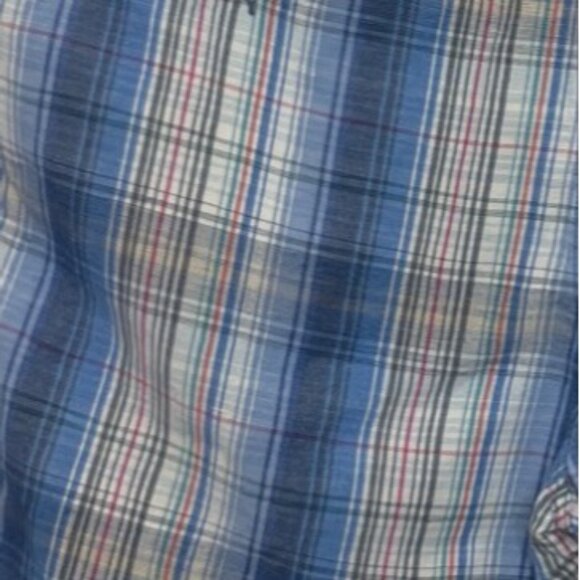 Tommy Bahama Plaid Linen Blend Shorts Mens Size 40 Blue - Picture 6 of 10